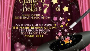 Magic Show Birthday Invitations Magic Show Invitation Magic Show Party Party Invitations