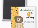 Magnet Birthday Invitations Lion Birthday Invitation Magnet Zazzle