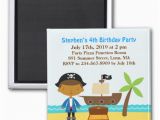 Magnetic Birthday Party Invitations Pirate Birthday Party Invitation Magnet Zazzle