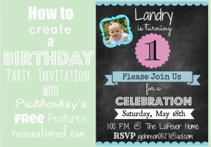 Make A Birthday Invitation Online for Free How to Create An Invitation In Picmonkey