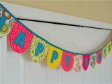 Make A Happy Birthday Banner Online Fabric Banner Chirpy Threads