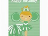 Make A Personal Birthday Card for Free Cheerleader In Green Personalized Birthday Cards Zazzle
