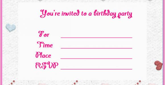 Make Birthday Invitation Cards Online for Free Printable Birthday Invites Make Birthday Invitations Online Free