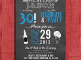 Male 30th Birthday Invitations Surprise 21st 30th 40th 50th Chalkboard Style Birthday