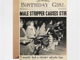 Male Dancer Birthday Card Pigment Male Stripper Causes Stir Birthday Girl Card