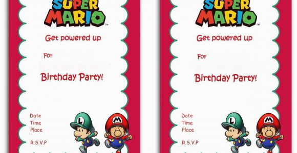 Mario Birthday Party Invitations Free Free Printable Super Mario Bros Invitation Template Free