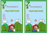 Mario Birthday Party Invitations Free Super Mario Birthday Invitations Birthday Printable