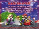 Mario Kart Birthday Invitations Digital Mario Kart Birthday Invitation You Print Thank You