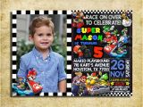 Mario Kart Birthday Invitations Mario Kart Invitation Mario Kart Birthday Party Chalkboard