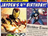 Marvel Superhero Birthday Invitations Superhero Custom Birthday Invitation Marvel Comics