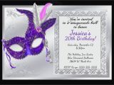 Masquerade Ball Birthday Party Invitations Mardi Gras and Masquerade Birthday Invitations Kustom