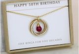 Meaningful 50th Birthday Gifts for Him Garnet Necklace for Her 50th Birthday Gift for Bestfriend