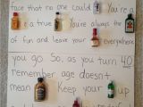 Memorable 40th Birthday Ideas 40th Birthday Liquor Poem Quot Look who 39 S 40 You are Beam