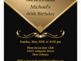 Mens 60th Birthday Invitations Men 39 S Elegant Gold Black 60th Brithday Invitations 5 25
