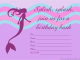 Mermaid Birthday Invitations Free Printable Printable Personalized Birthday Invitations for Kids