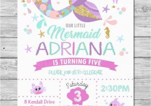 Mermaid themed Birthday Invitations 25 Best Ideas About Mermaid Party Invitations On