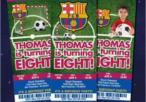 Messi Birthday Invitations Fc Barcelona Birthday Invitation Card Barcelona by