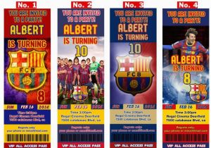Messi Birthday Invitations Fc Barcelona or Messi Birthday Invitation soccer Team Digital