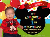 Mickey Mouse 1st Birthday Invites First Birthday Mickey Mouse Invitations Best Party Ideas