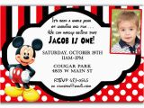 Mickey Mouse 1st Birthday Invites Mickey Mouse 1st Birthday Invitations Ideas Drevio