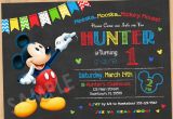 Mickey Mouse 1st Birthday Invites Mickey Mouse Birthday Invitation Mickey Mouse Clubhouse