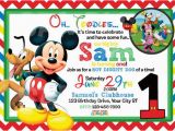 Mickey Mouse Birthday Invites Free Printable Free Printable Mickey Mouse 1st Birthday Invitations