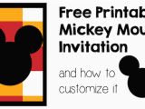 Mickey Mouse Birthday Invites Free Printable Mickey Mouse Invitation and How to Customize It Paper
