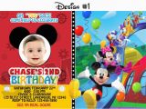 Mickey Mouse Clubhouse Custom Birthday Invitations Mickey Mouse Clubhouse Birthday Party Photo Invitations