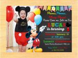 Mickey Mouse Clubhouse First Birthday Invitations Custom Mickey Mouse 1st Birthday Invitations by Partyinstant