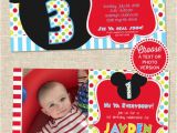Mickey Mouse Clubhouse First Birthday Invitations Mickey Mouse Birthday Invitation Mickey Mouse Party