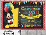 Mickey Mouse Clubhouse First Birthday Invitations Mickey Mouse Invitation Mickey Mouse 1st Birthday Mickey