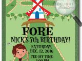 Miniature Golf Birthday Party Invitations Mini Golf Birthday Invitations Di 380 Harrison