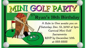 Miniature Golf Birthday Party Invitations Mini Golf Miniature Golf Birthday Party Invitations Ebay
