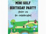 Miniature Golf Birthday Party Invitations Mini Miniature Golf Birthday Party Invitations Zazzle