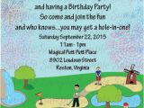 Miniature Golf Birthday Party Invitations Mini Miniature Golf Kids Birthday Party Invitation Printable