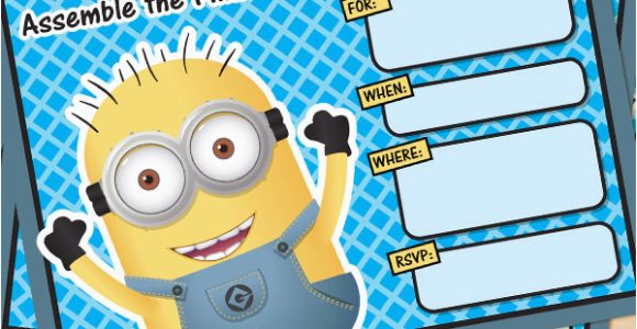 Minions Birthday Invitations Free Online Free Printable Despicable Me Minion Birthday Invitation