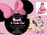 Minnie Mouse 1st Birthday Custom Invitations Baby Minnie 1st Birthday Invitations Drevio Invitations