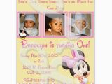 Minnie Mouse 1st Birthday Custom Invitations Minnie Mouse 1st Birthday Personalized Invitations
