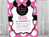 Minnie Mouse 1st Birthday Invitations Online Minnie Mouse 1st Birthday Invitations Printable Girls Party