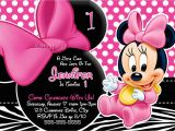 Minnie Mouse 1st Birthday Invitations Online Personalized Minnie Mouse First Birthday Invitations