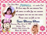 Minnie Mouse 1st Birthday Invitations with Photo Baby Minnie Mouse 1st Birthday Birthday Party Ideas