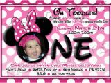 Minnie Mouse Invitations for 1st Birthday 1st Birthday Invitations Minnie Mouse Drevio Invitations