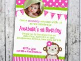 Monkey First Birthday Invitations Mod Monkey Birthday Invitation 1st Birthday by