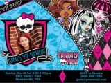 Monster High Personalized Birthday Invitations Customized Monster High Birthday Invitations by Partytimefun