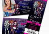 Monster High Personalized Birthday Invitations Monster High Invitations Birthday Party Invites Girl