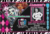 Monster High Personalized Birthday Invitations the Gallery for Gt Monster High Blank Invitations