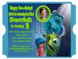 Monsters Inc Birthday Party Invitations Monsters Inc Birthday Invitations Ideas Bagvania Free
