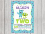 Monsters Inc Birthday Party Invitations Monsters Inc Inspired Birthday Invitation by