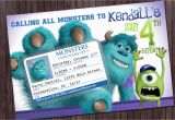 Monsters University Birthday Invitations Monsters University 1 Birthday Printable Party Invitation