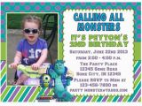 Monsters University Birthday Invitations Monsters University Birthday Invitation Custom Digital File